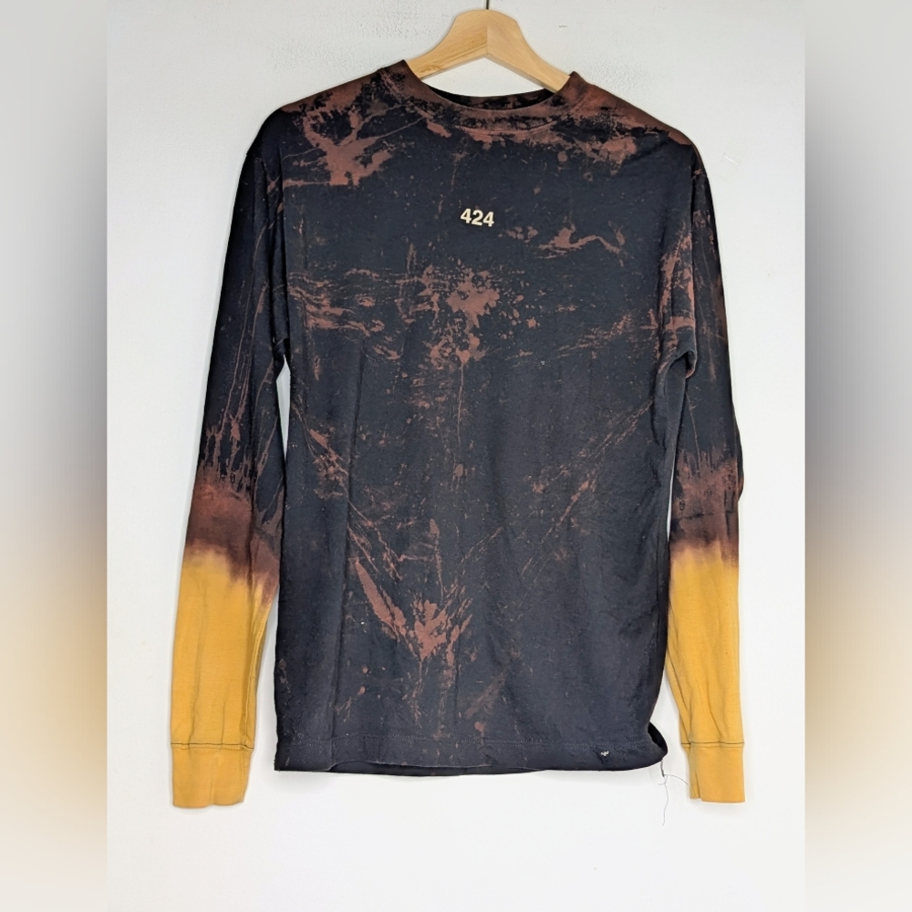 424 Tie Dye Long-Sleeve T-Shirt 'Black/Brown'